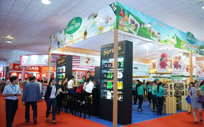 Thiết kế thi công gian hàng Vietfood & Beverage ProPack Hanoi 2018 - Triển lãm Quốc tế chuyên ngành Thực phẩm – Đồ uống & Thiết bị Công nghệ chế biến, bao bì thực phẩm và đồ uống